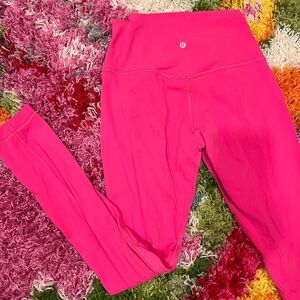 Sonic pink lululemon align leggings 25”